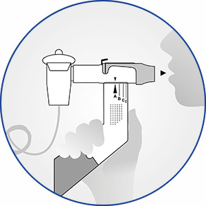 Nebulizer connection for inhalation